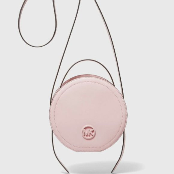 Michael Kors Handbags - New Leather Michael Kors Aidy Medium Canteen Crossbody Handbag in Pink Blush